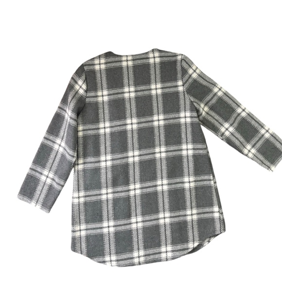 Trisha Tyler Plaid Zip Up Shacket - Gray and white - Medium - Picture 3 of 7